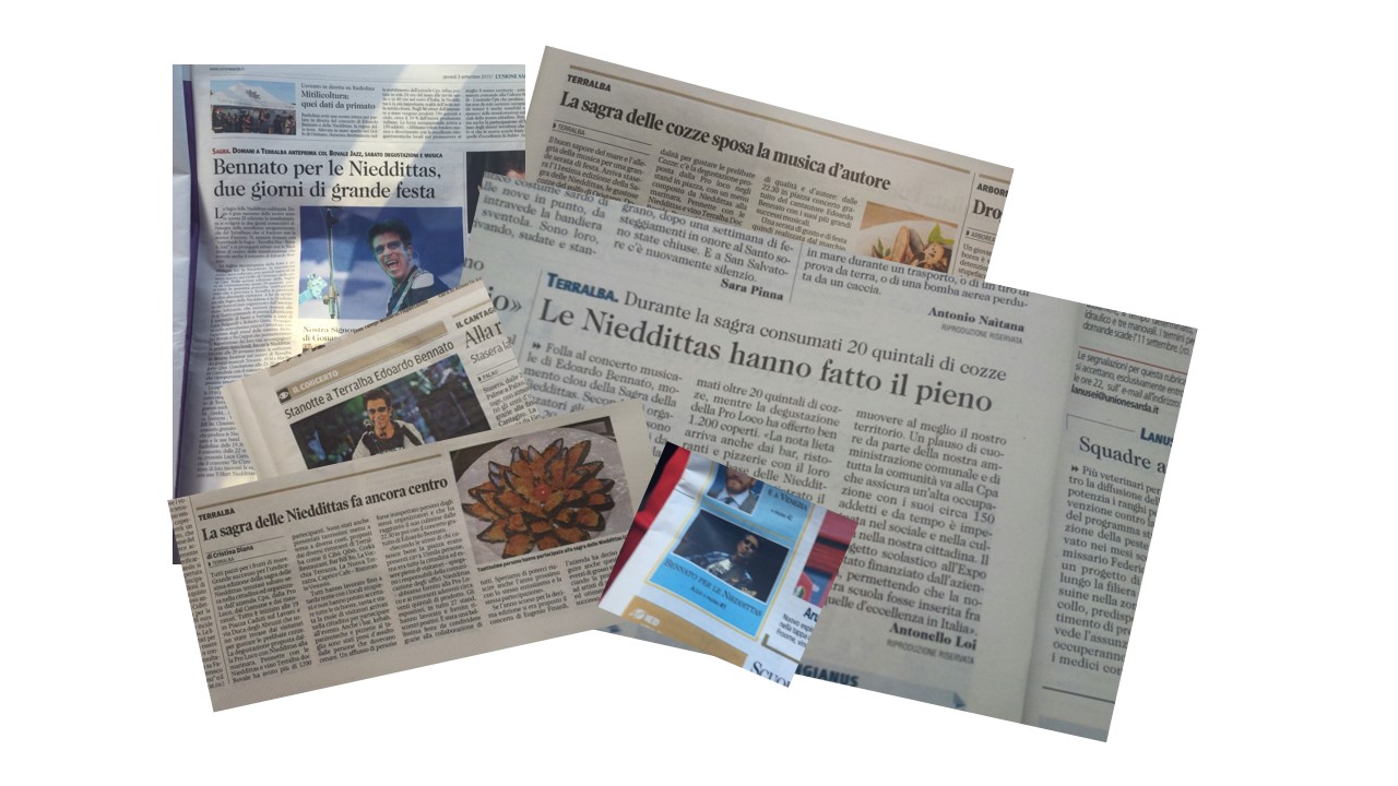 Sagra delle Nieddittas 2015: le riprese stampa sui quotidiani regionali.