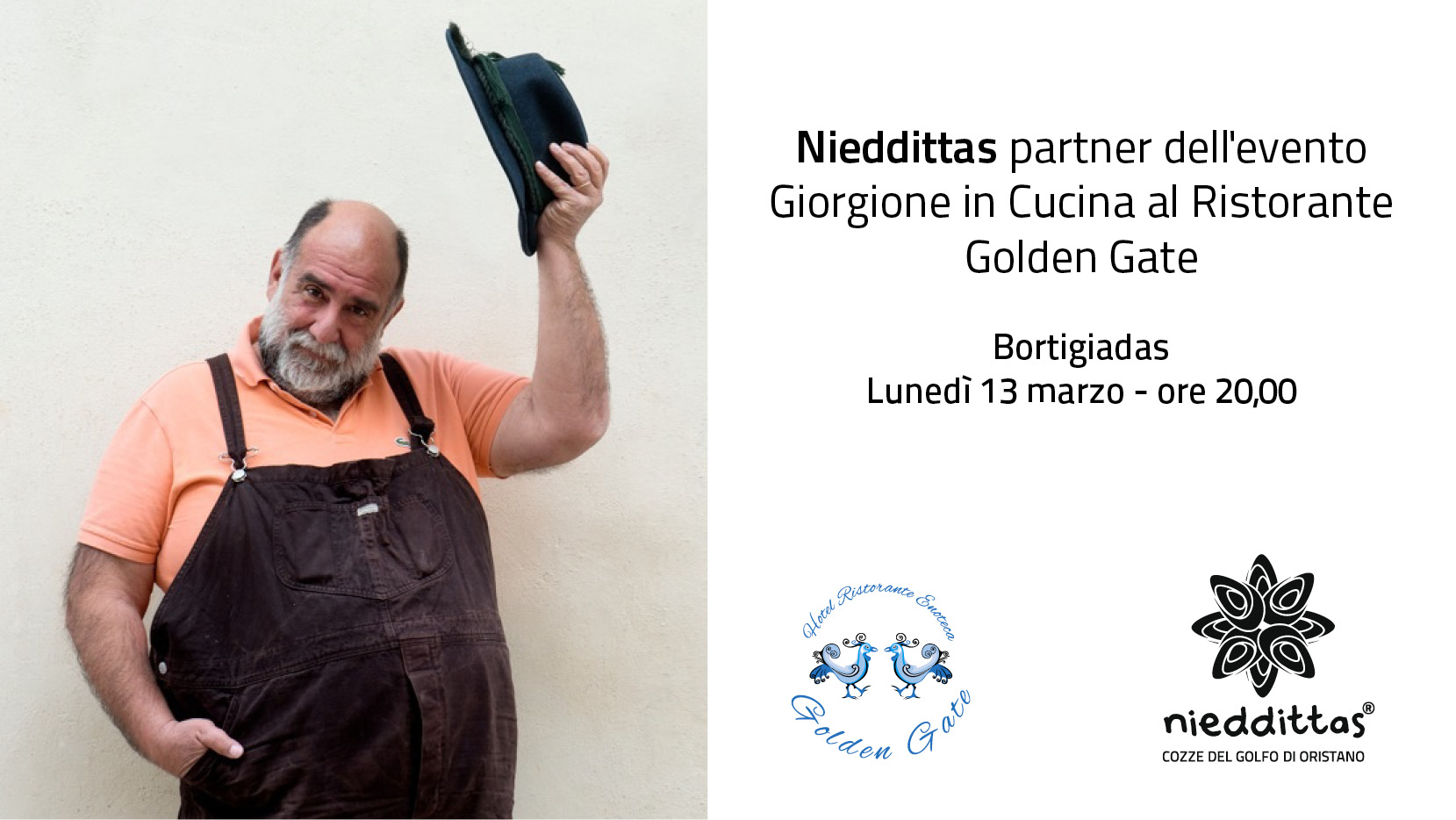 Nieddittas con Ristorante Golden Gate e chef Giorgione