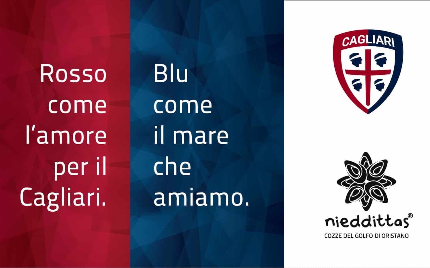 Cagliari Calcio: Nieddittas nuovo sponsor per i prossimi 3 anni.