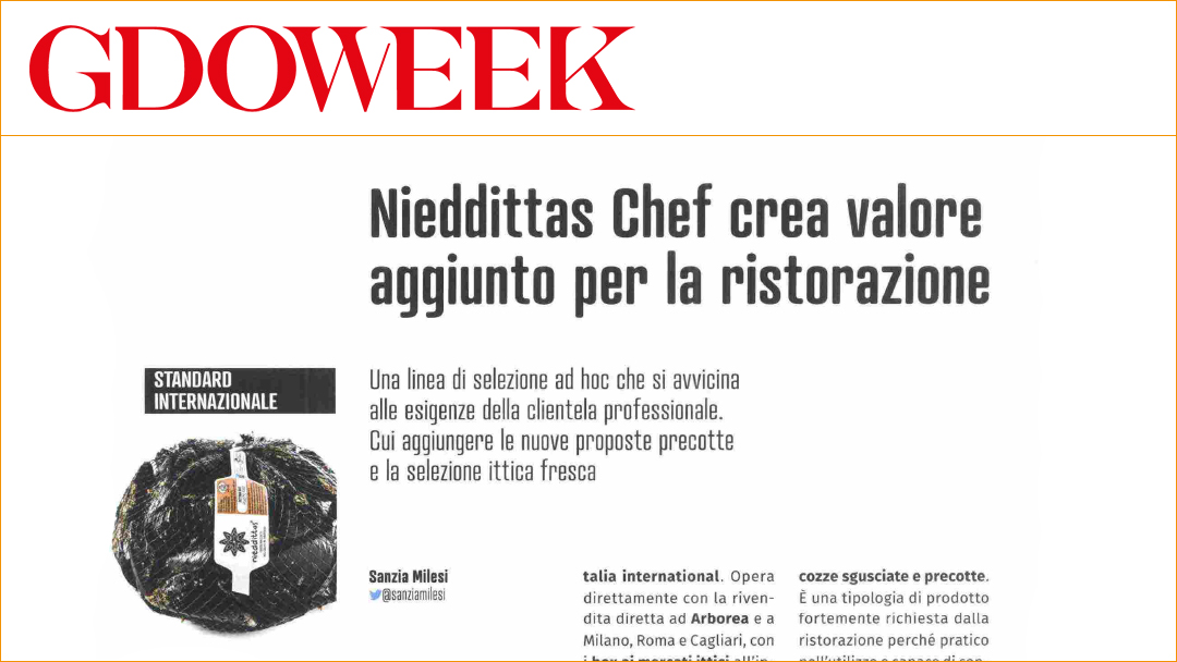 Nieddittas Chef crea valore aggiunto per la ristorazione