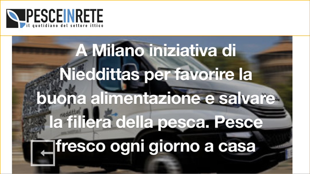 A Milano iniziativa di Nieddittas per favorire la buona alimentazione e salvare la filiera della pesca. Pesce fresco ogni giorno a casa