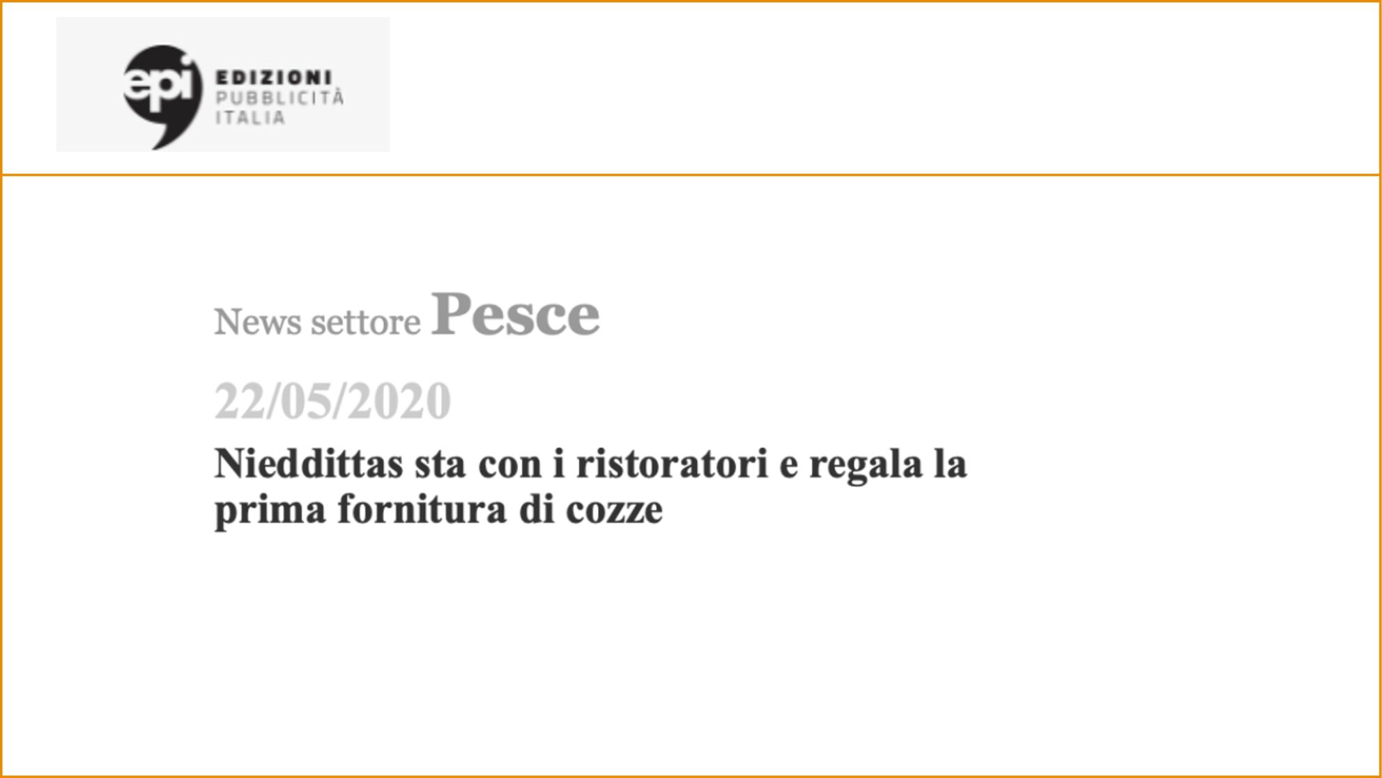 Nieddittas sta con i ristoratori e regala la prima fornitura di cozze