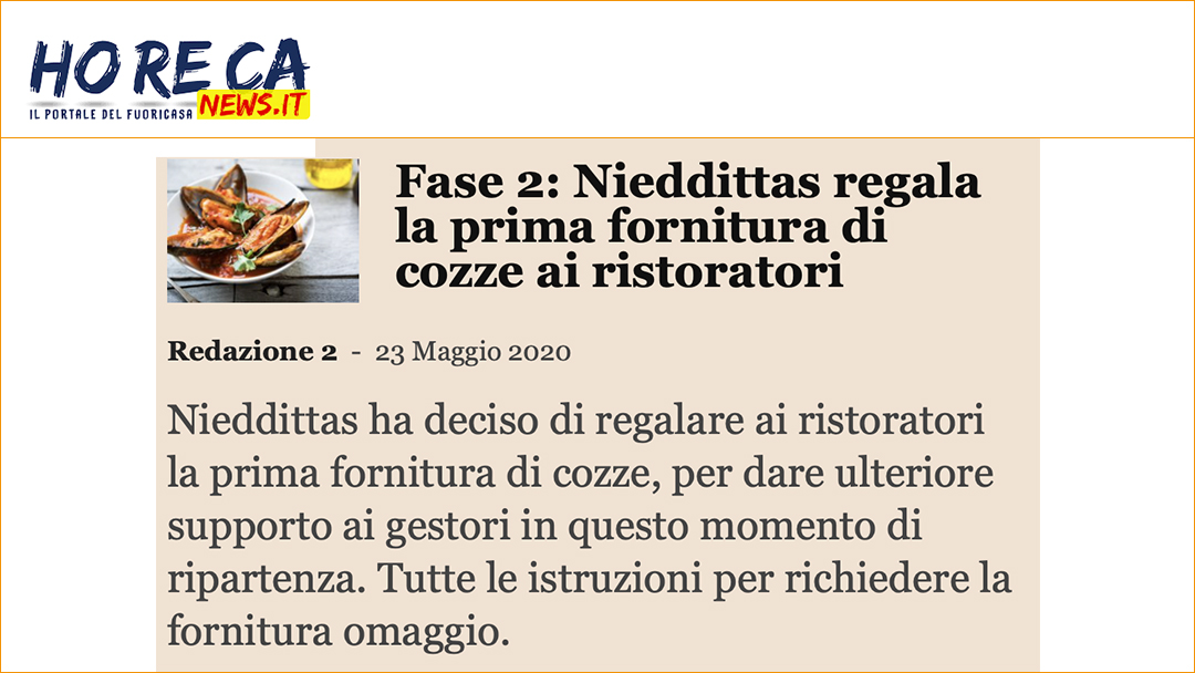 Fase 2: Nieddittas regala la prima fornitura di cozze ai ristoratori