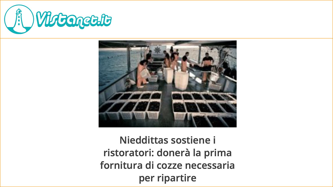 Nieddittas sostiene i ristoratori: donerà la prima fornitura di cozze necessaria per ripartire