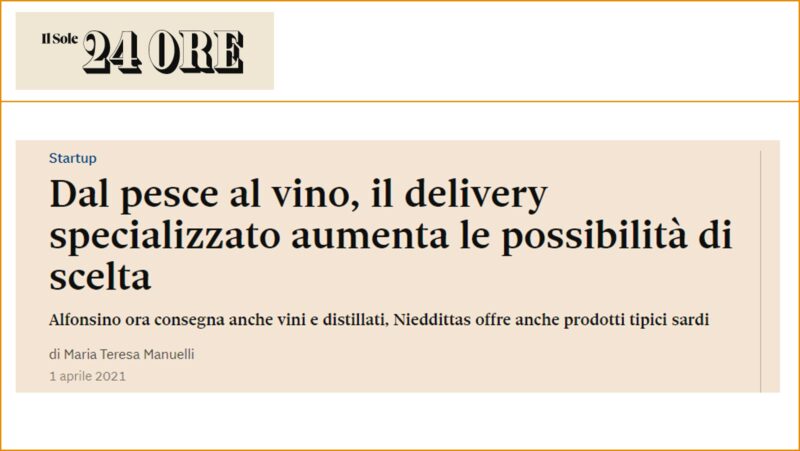 Dal pesce al vino, il delivery specializzato aumenta le possibilità di scelta