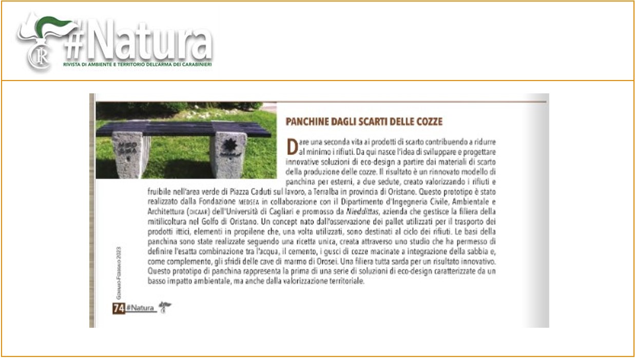 Panchine dagli scarti delle cozze