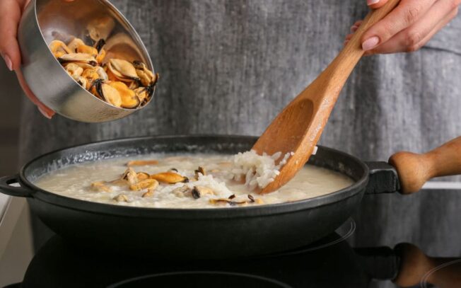 Risotto cozze e zafferano