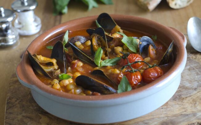 Zuppa di ceci e cozze