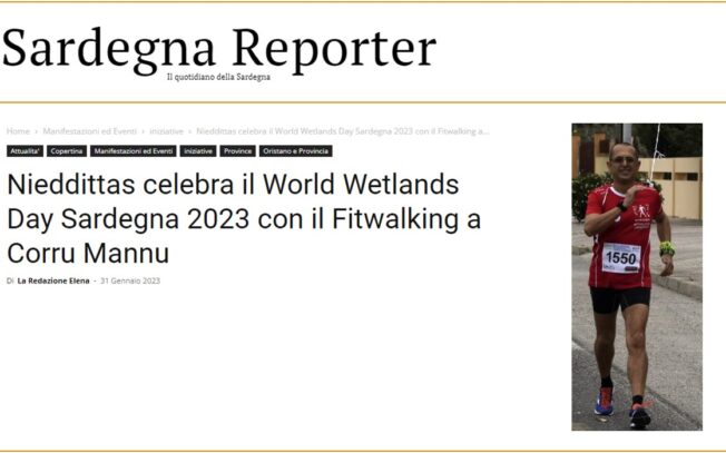Nieddittas celebra il World Wetlands Day Sardegna 2023 con il Fitwalking a Corru Mannu