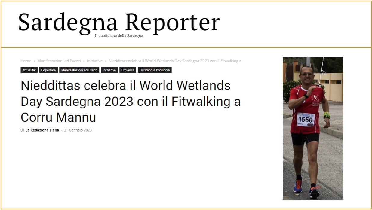 Nieddittas celebra il World Wetlands Day Sardegna 2023 con il Fitwalking a Corru Mannu