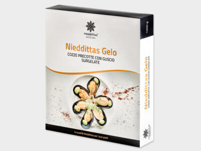 Nieddittas Gelo – Frozen precooked mussels in shell