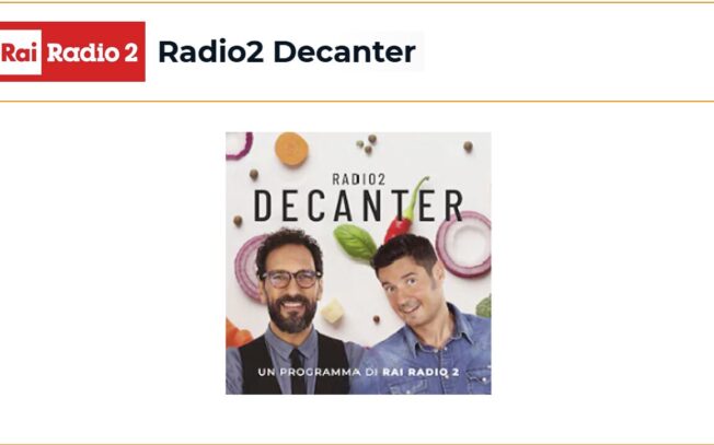 Ascolta l’intervista di Radio 2 Decanter alla nostra Silvia Carta